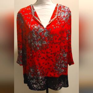 Jones New York Paisley Print Blouse